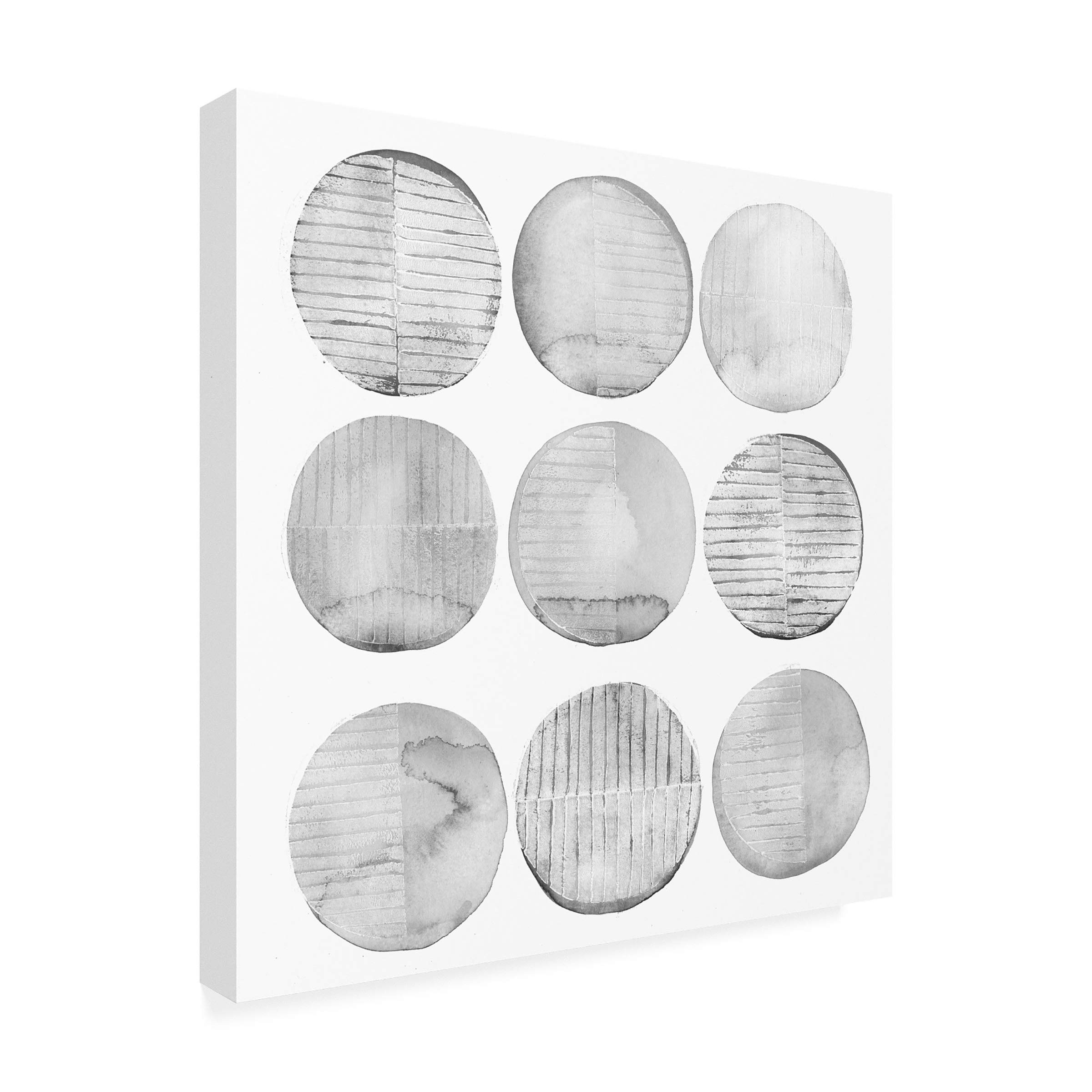 Grace Popp Soft Circles II 18x18 Abstract Wall Art - Modern Canvas Painting for Living Room, Bedroom & Office Decor