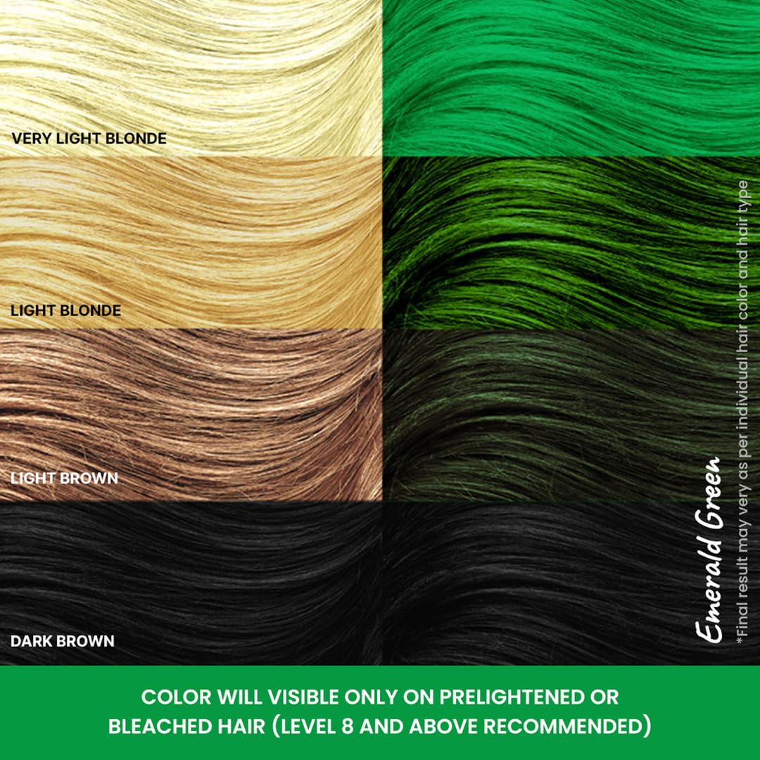 2.Oh! Italian Emerald Green Semi-Permanent Hair Dye Kit with Bleach - Vegan Hair Color with Plex & Argan Oil for Women & Men | DIY Lightening & Highlighting Kit for Bold Fashion Looks & Cosplay Styling