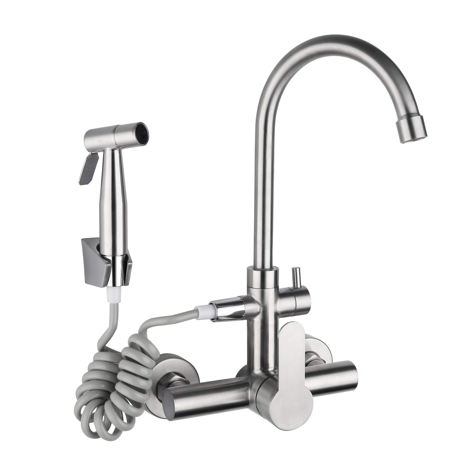 DNYSYSJ Touchless Sensor Kitchen Faucet with Pull-Out Sprayer & Side Sprayer - Modern Bathroom & Kitchen Sink Faucet for Easy Dishwashing & Hand Washing