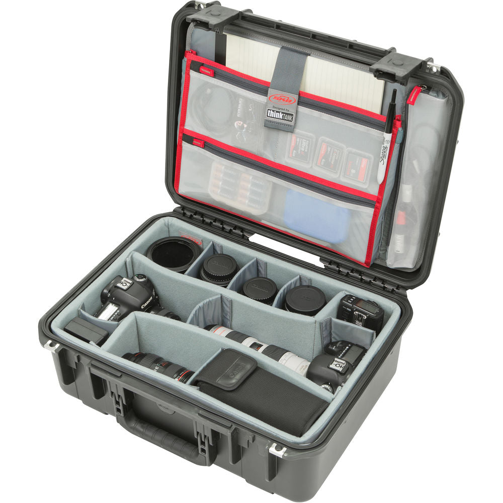 SKB iSeries 1813 7 Case with Think Tank Photo Dividers & Lid Organizer - Durable Hard Shell Protective Case for Camera Equipment, Electronics & Tools - Perfect for Travel, Storage & Professional Photography