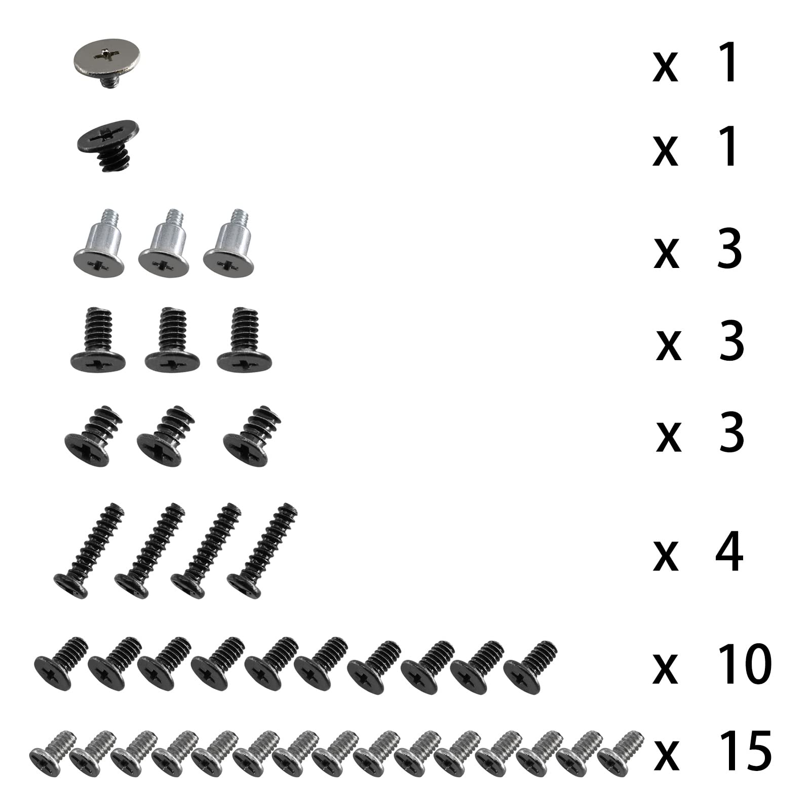 Nintendo Switch Replacement Screws Set - ENVPRFR Tri-Wing & Phillips Head Screws for Console Repair & Maintenance | Perfect for DIY Fixes & Accessories Replacement