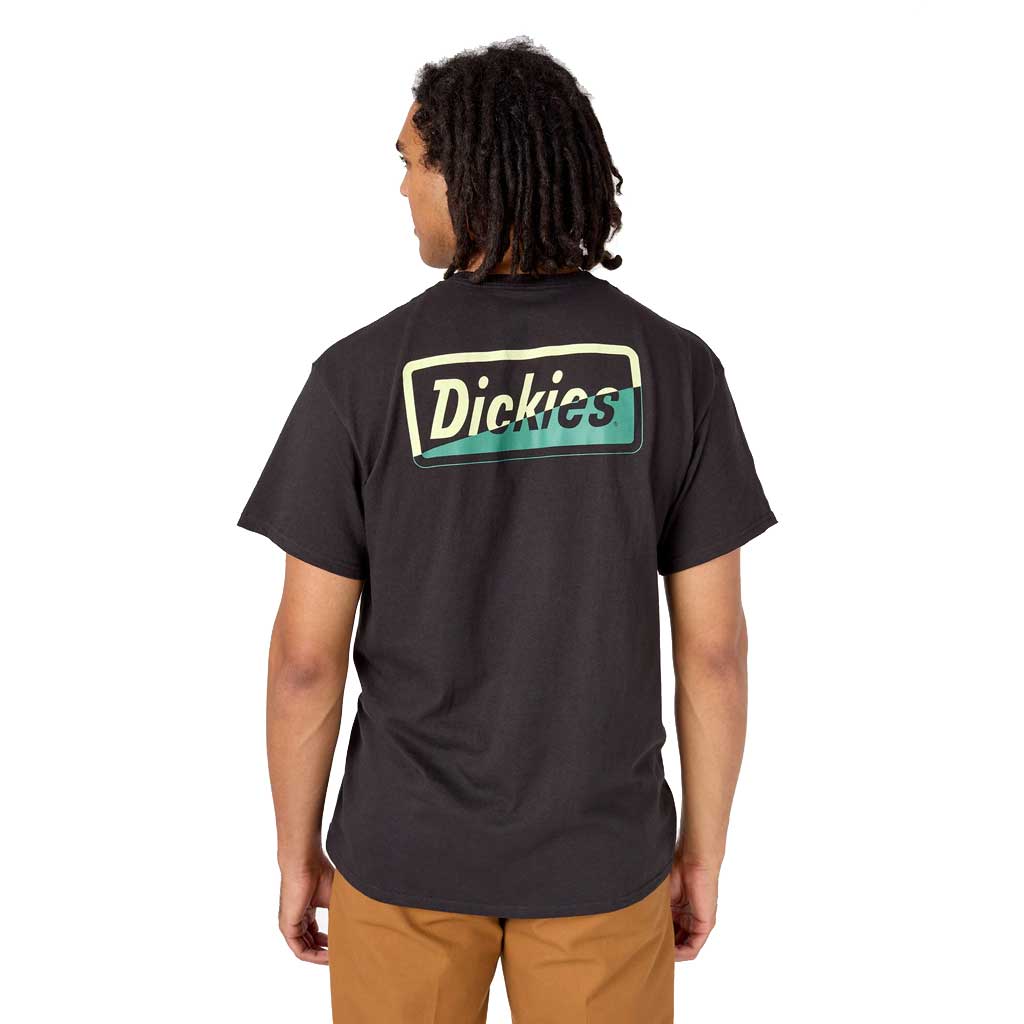 Dickies Men's Solid Black Short Sleeve T-Shirt - Comfortable Cotton Crewneck Tee for Casual Wear, Work & Everyday Outfits