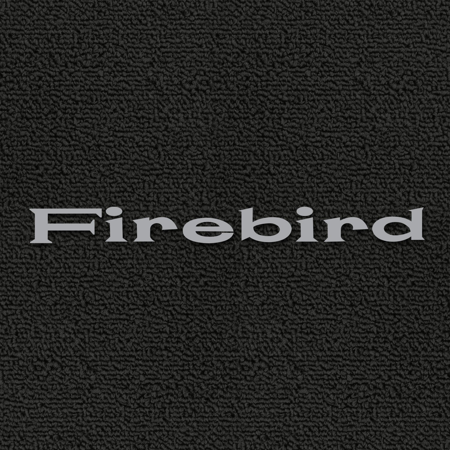 Lloyd Mats Classic Loop Black Front Floor Mats for Pontiac Firebird 1967-1969 - Silver Firebird Lettering Embroidery | Perfect Fit Custom Car Floor Protection for Classic Muscle Cars