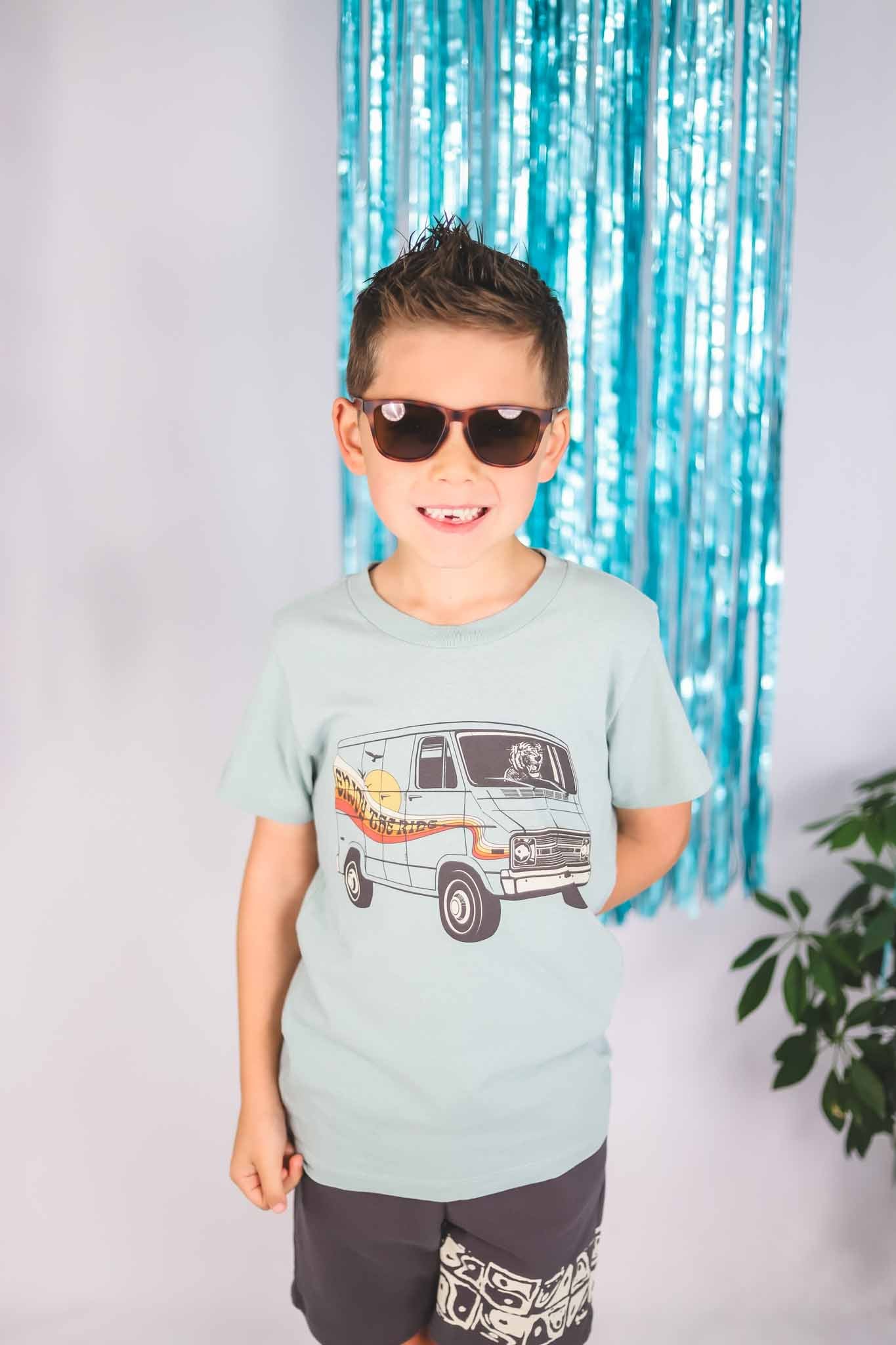 Enjoy The Ride Sea Glass Graphic Tee for Toddler Boys - Soft Cotton T-Shirt for Playtime & Casual Outings