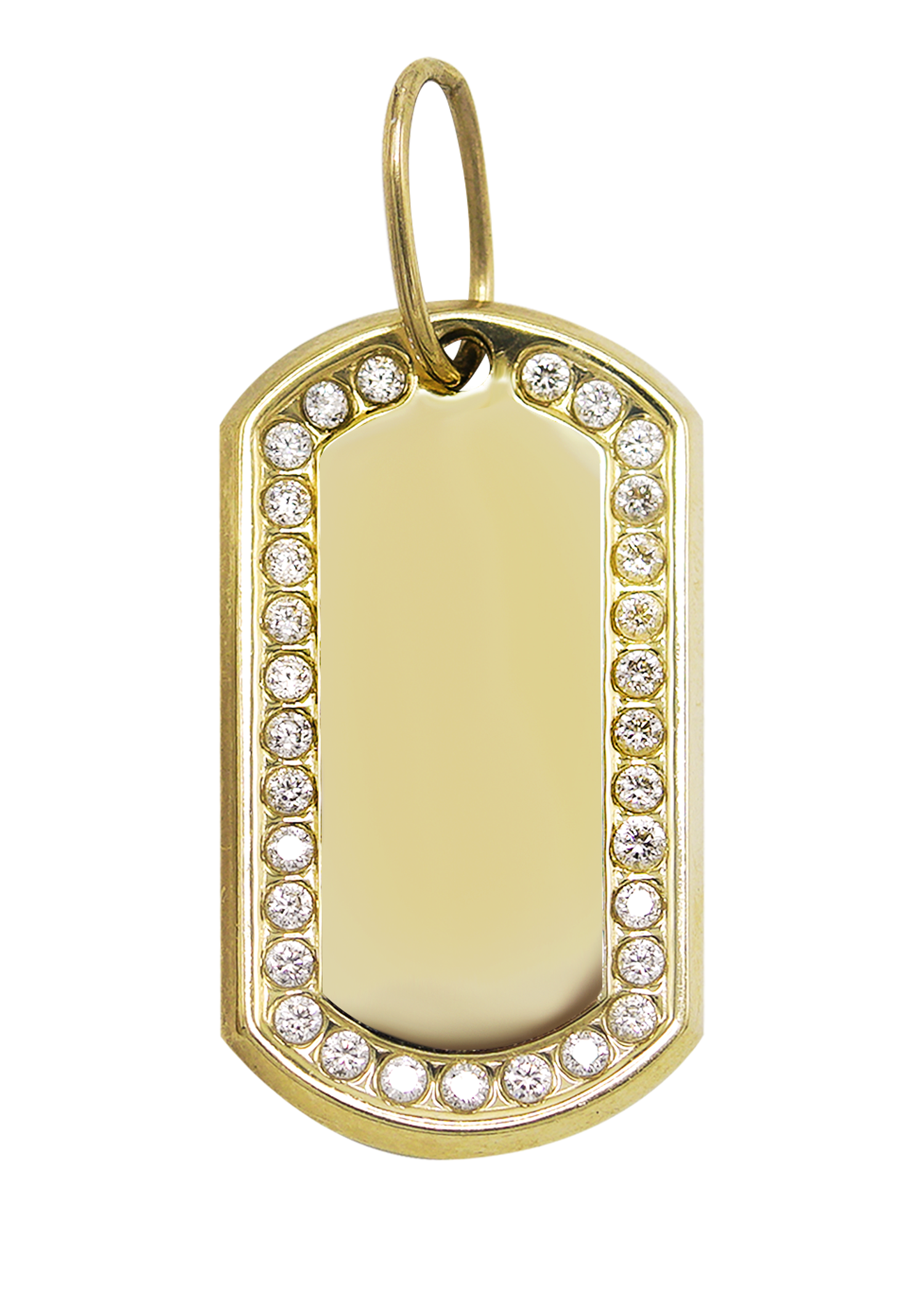 10K Gold Dog Tag Pendant - Personalized Custom Name Engraved | Adjustable Chain Size for Men & Women | Perfect Gift for Military, Veterans, Couples & Pet Lovers
