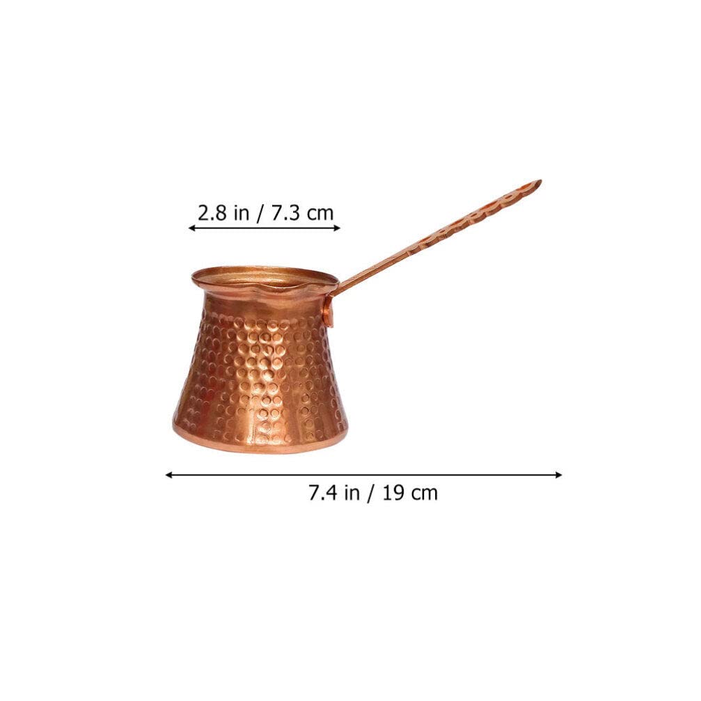 Vintage Turkish Copper Coffee Pot - Professional Multi-Function Espresso Maker & Durable Coffee Kettle | Perfect for Home Brewing, Camping & Gift Giving