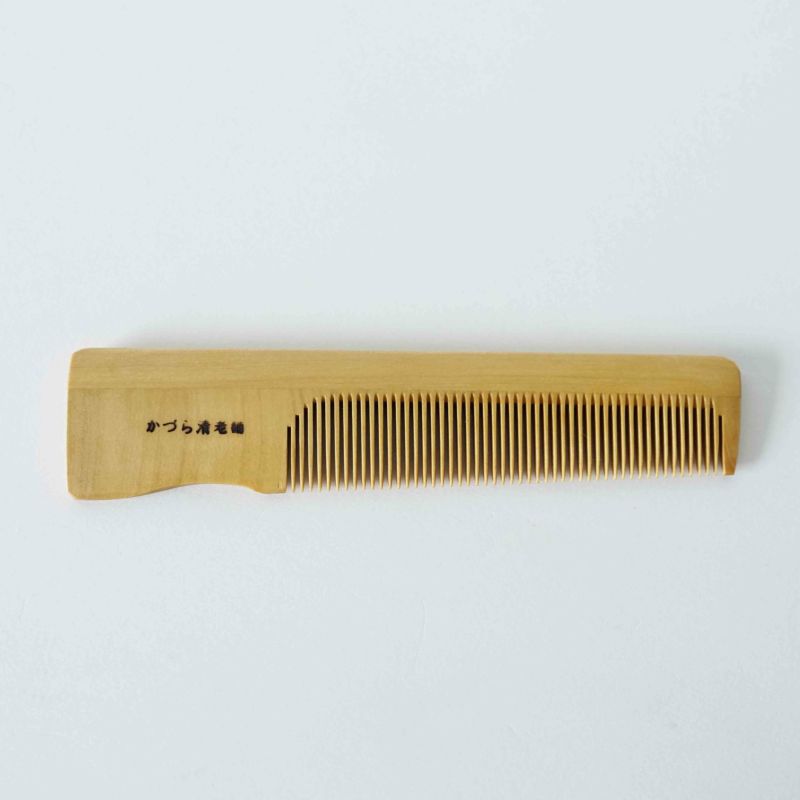 Handmade Kyoto Japanese Akane (Madder) Wooden Hair Comb with Linen Case - Traditional Japanese Hair Accessory for Women, Bridal, Kimono & Tea Ceremony Use