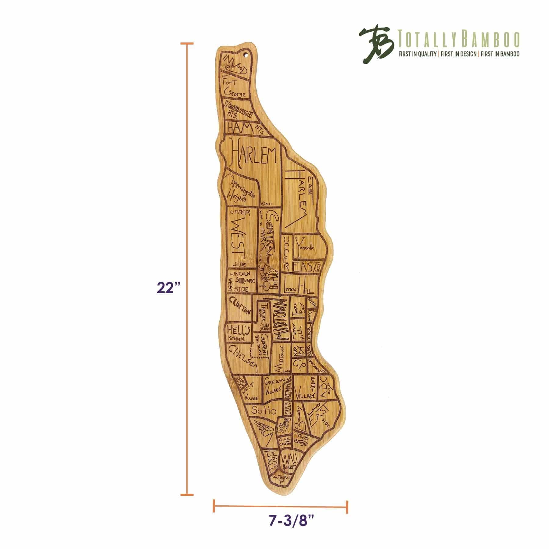Premium City Life Manhattan Wooden Cutting Board - 7.25