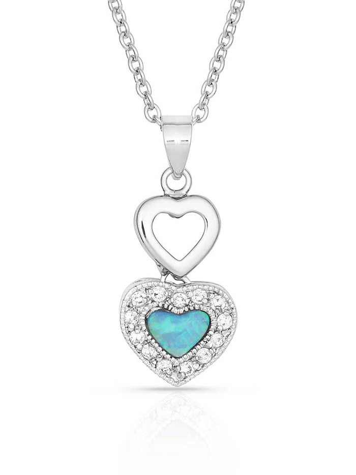 Montana Silversmiths NC2537 Women's River Lights in Love Necklace - Sterling Silver Jewelry for Valentine's Day, Anniversary & Romantic Gifts