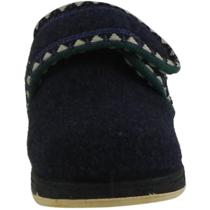 Foamtreads Boys Girls Rocket Navy Wool Slippers - Soft Indoor House Shoes for Kids - Perfect for Winter, Home, School & Playtime Comfort