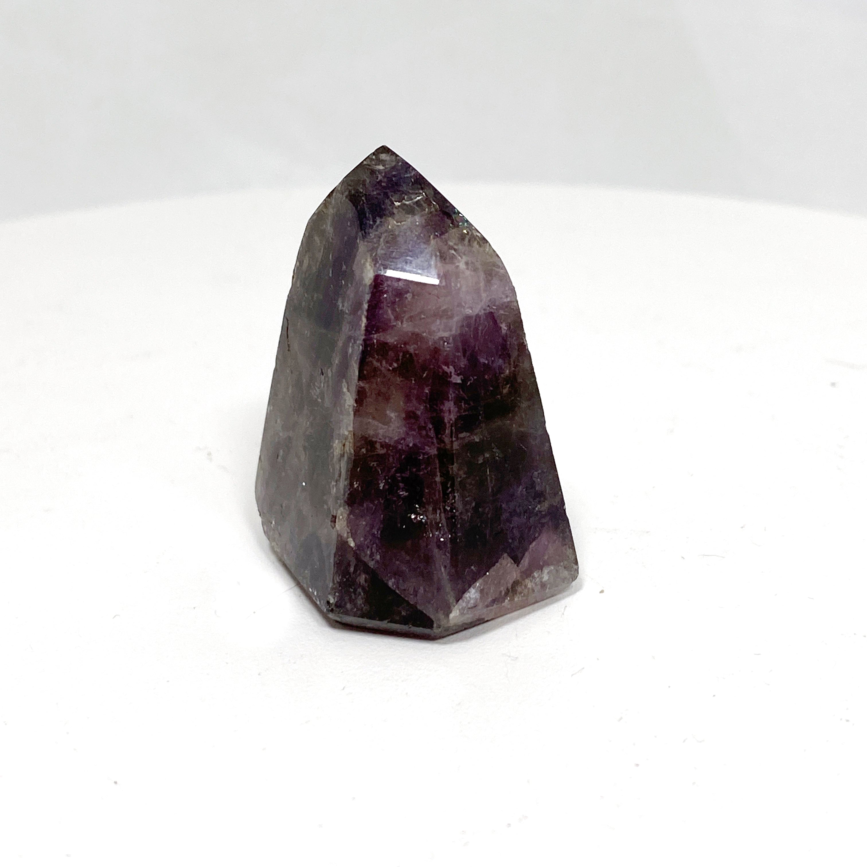 Natural Smokey Amethyst & Clear Quartz Crystal Point - Healing Stone for Meditation, Reiki, Chakra Balancing & Home Decor (CR3457)