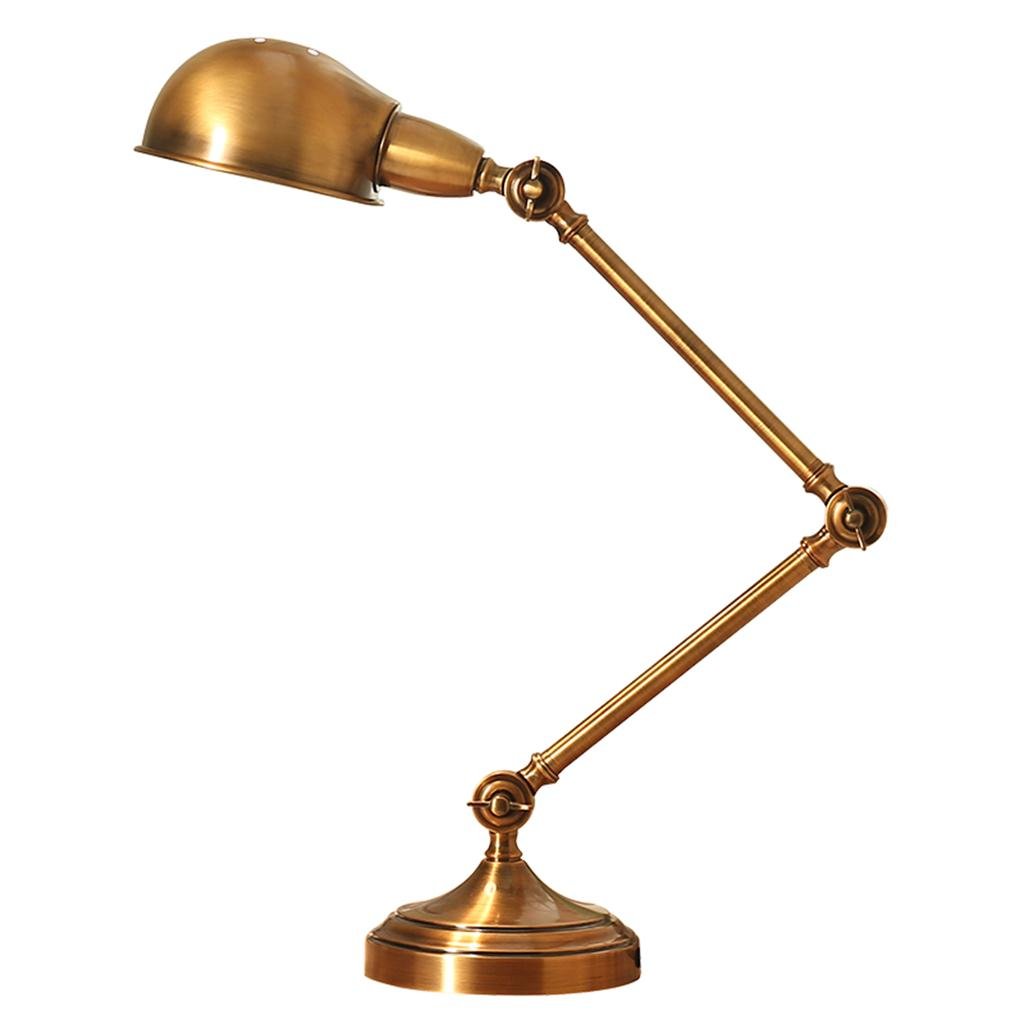 Vintage Metal LED Desk Lamp - Adjustable Reading & Study Light with Flexible Gooseneck for Bedroom, Office, and Living Room - Perfect for Nighttime Reading, Studying, and Ambient Lighting