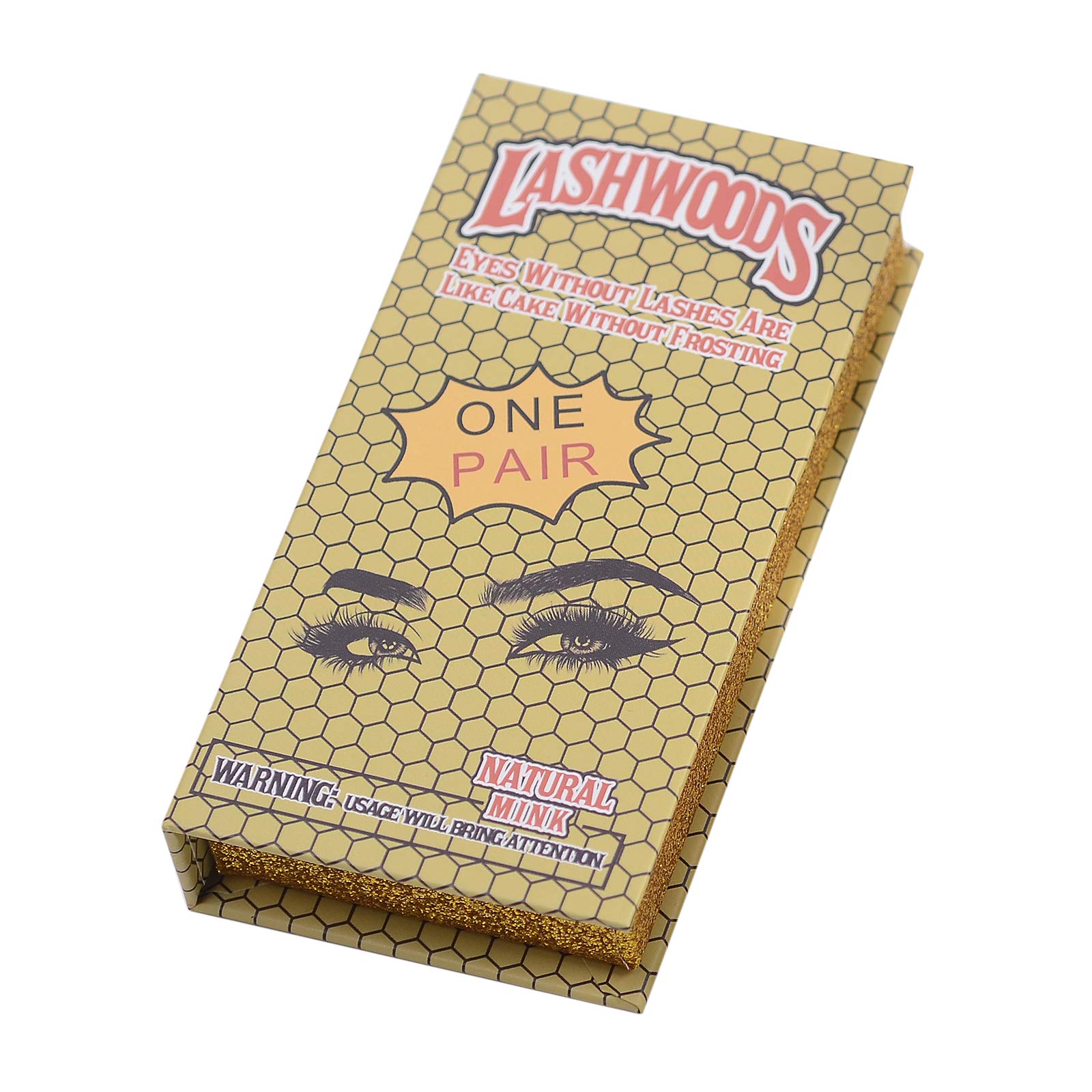 VMS INDIA Empty False Eyelash Organizer Box - Yellow Cosmetic Storage Container for Eyelash Extensions - Perfect for Salon, Makeup Artists & Travel Organization