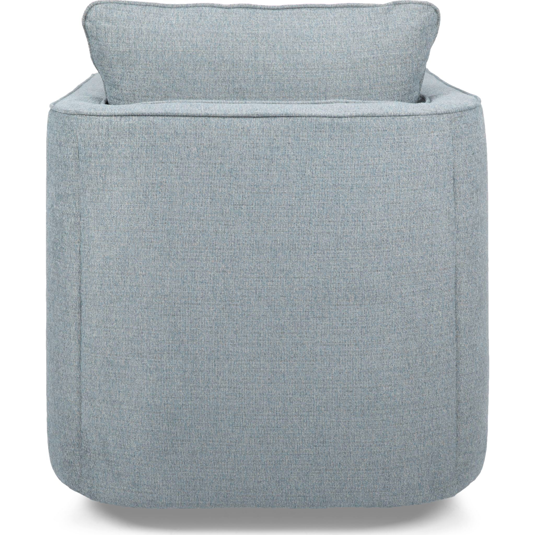 Bobbi Swivel Chair - Modern Velvet Accent Chair with 360° Rotation, Bombshell Sky Blue - Perfect for Living Room, Bedroom, or Home Office Decor