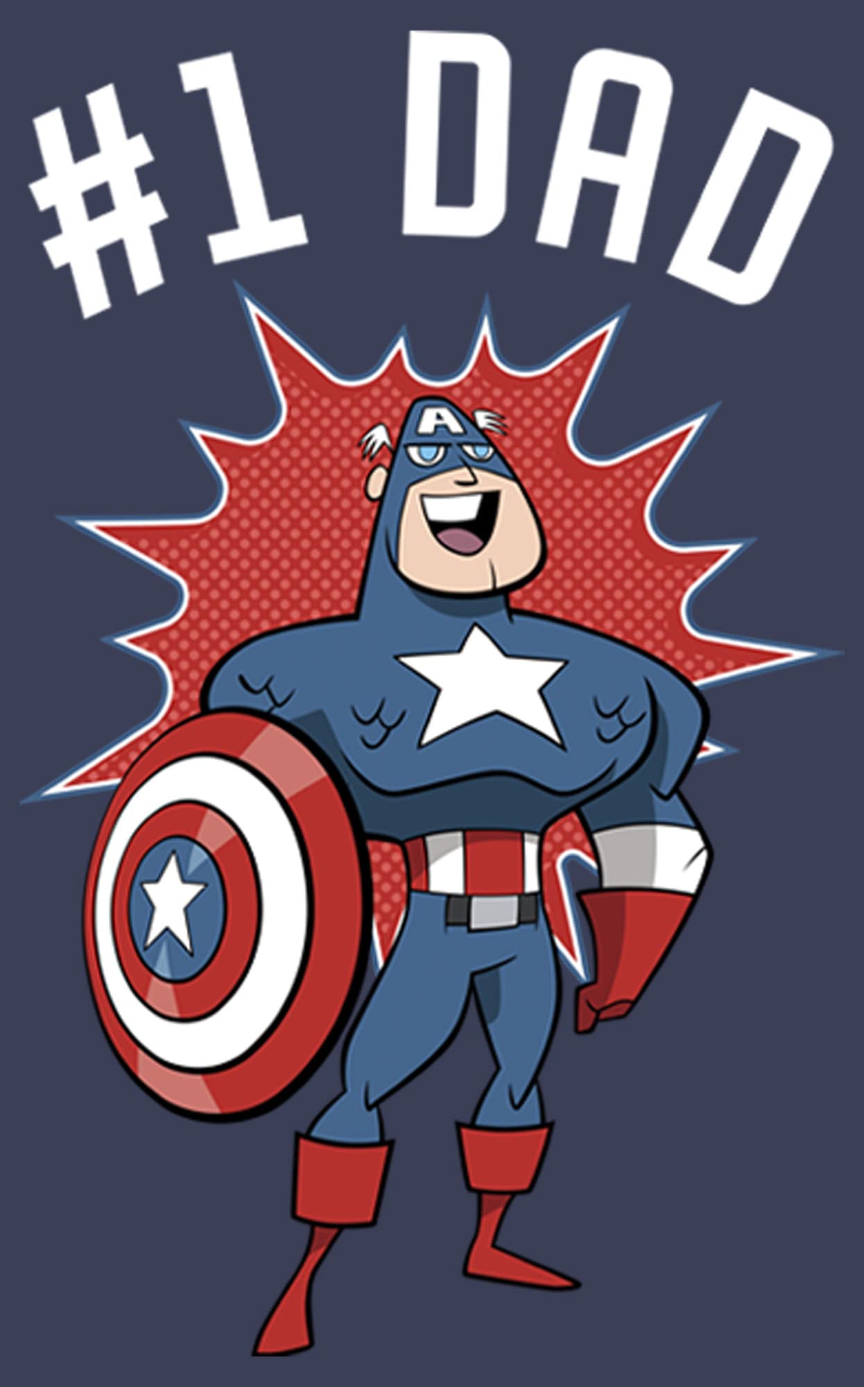 Marvel Captain America #1 Dad Graphic Men's Tank Top - Perfect for Father's Day Gifts, Superhero Fans & Casual Summer Wear