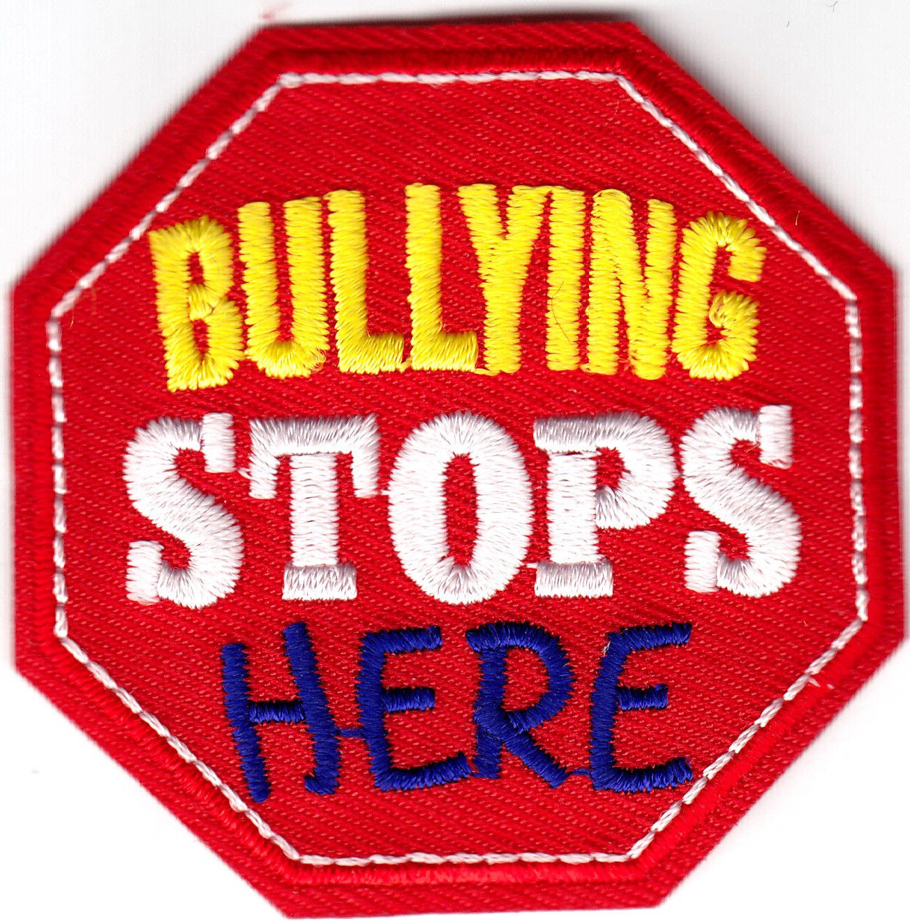 Anti-Bullying Iron On Embroidered Patch - Motivational Words for Bullies | School Backpack, Jacket & Denim DIY Customization