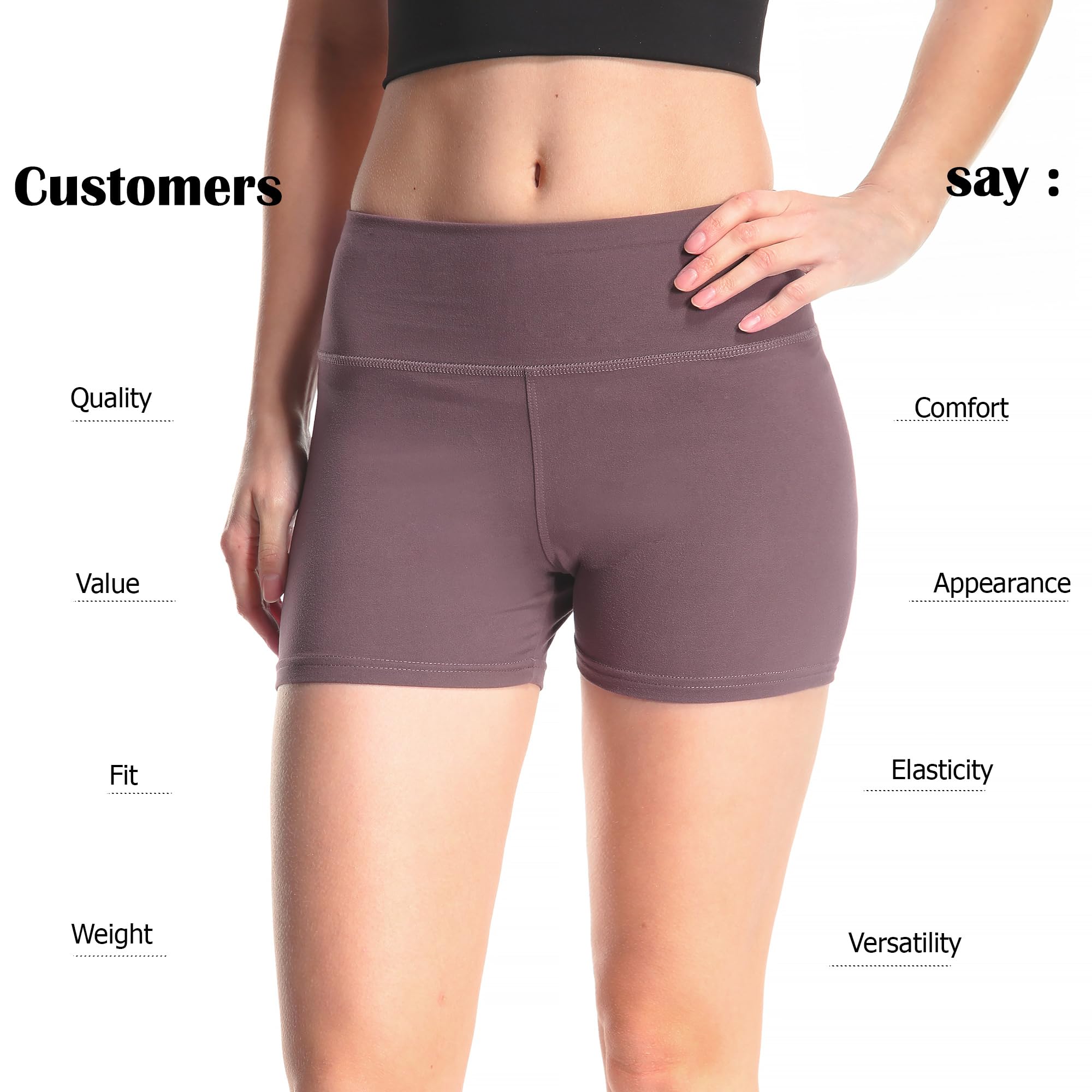 Women's High Waist Workout Shorts - Yoga, Running, Gym, Dance & Volleyball Athletic Short Pants - Perfect for Cheerleading, Fitness & Active Lifestyle