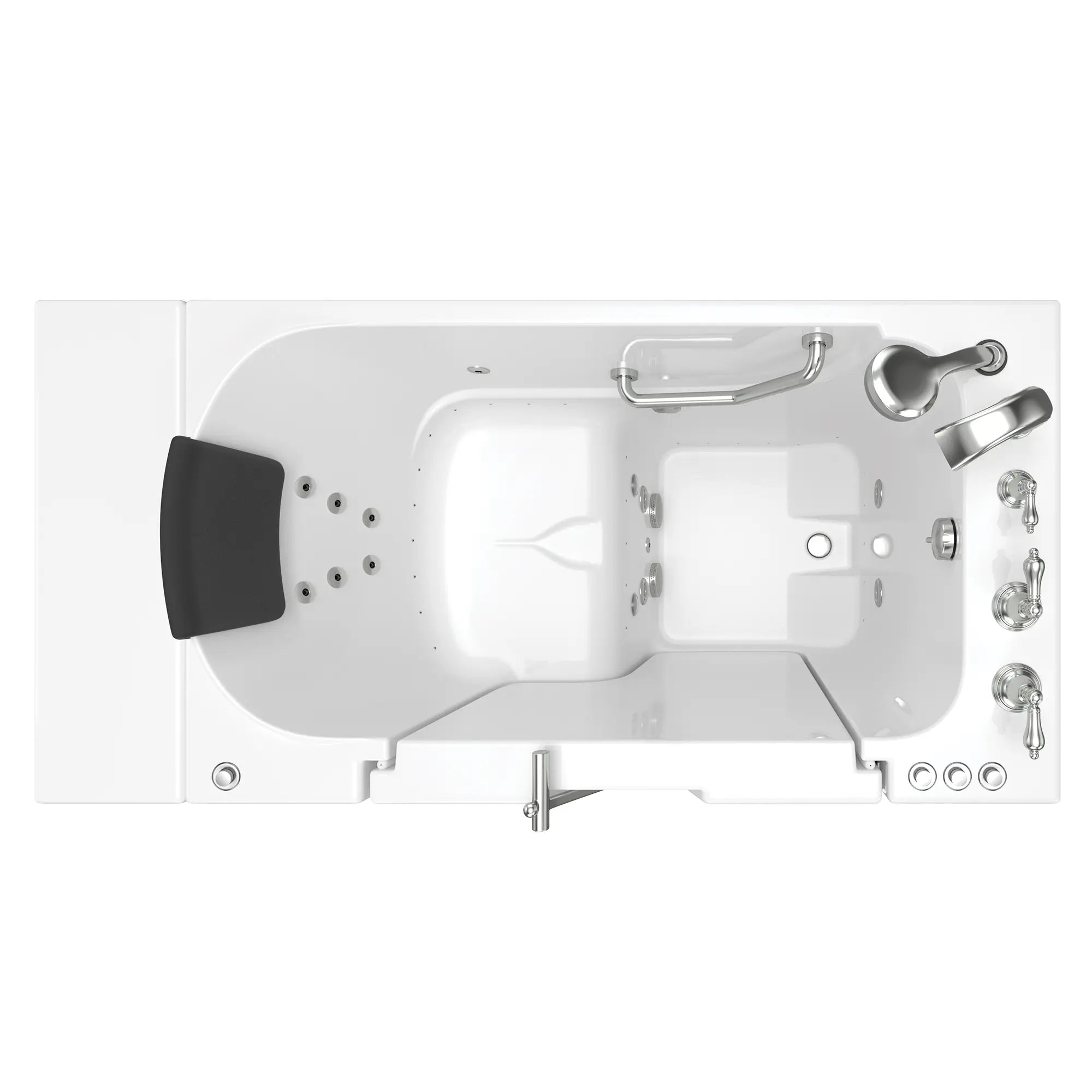 Premium 30 x 52 Inch Gelcoat Walk-In Bathtub with Air Spa & Whirlpool Systems - Right Hand Drain & Faucet - Ideal for Elderly & Mobility Support, Therapeutic Relaxation at Home
