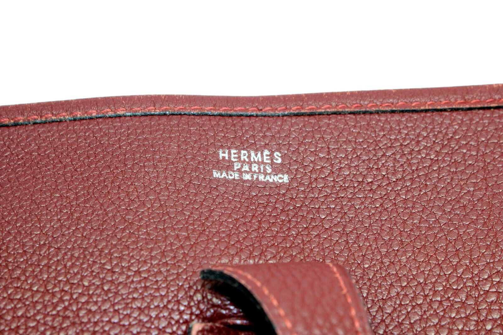 Authentic Hermes Evelyne PM Handbag in Brick Red Clemence Leather - Luxury Crossbody Purse for Women, Perfect for Work, Travel & Everyday Use