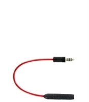 Helmet Adapter - 4 Conductor Male to 3 Conductor Female Straight Cord for Motorcycle Headsets & Communication Systems