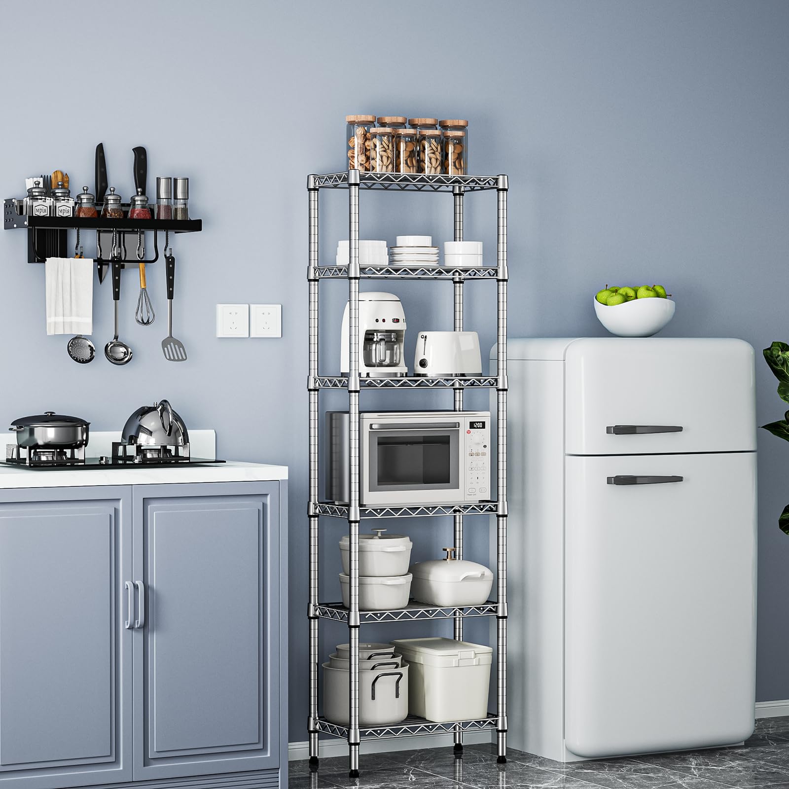 MZG 6-Tier Heavy Duty Metal Wire Shelving Unit - 70.4