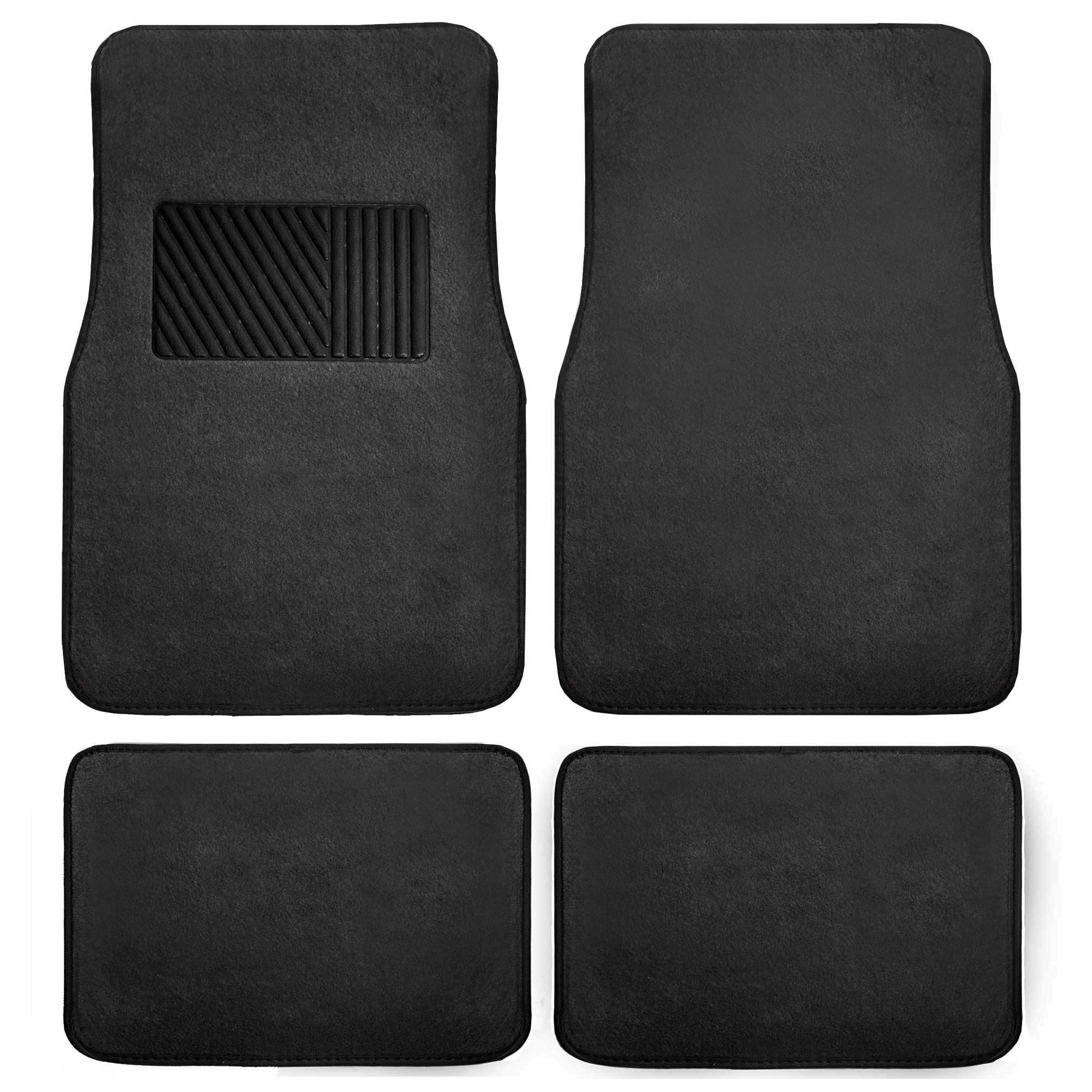 We Are Young Life is Fun™ Full Set Car Seat Covers (Red & Black) + Car Floor Mats with Heel Pad - Universal Fit for Most Cars, Trucks, SUVs & Vans | Premium Car Interior Protection & Comfort Upgrade
