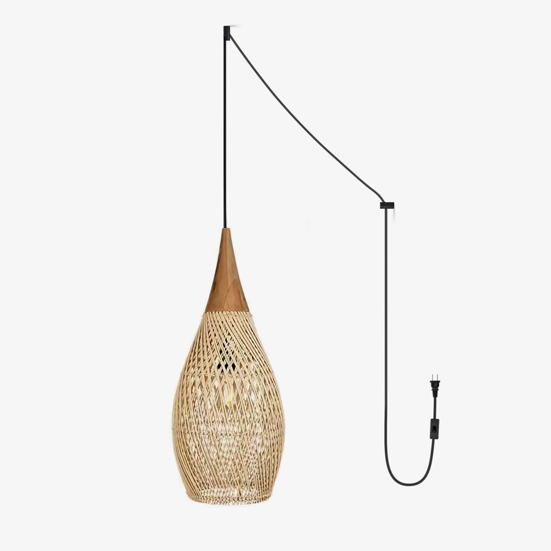 Dark wood & Black rattan