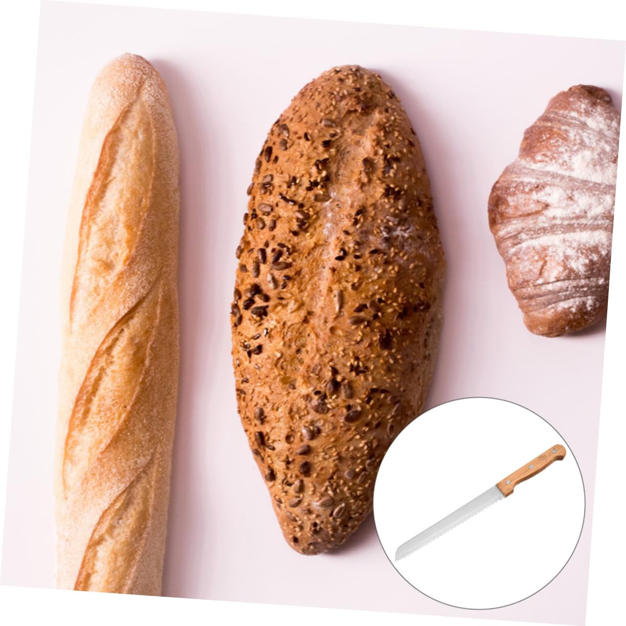 Premium Stainless Steel Cake & Butter Slicer with Wooden Handle - Serrated Edge for Clean Cuts - Dishwasher Safe - Ideal for Home Baking, Pastry Shops & Restaurant Use