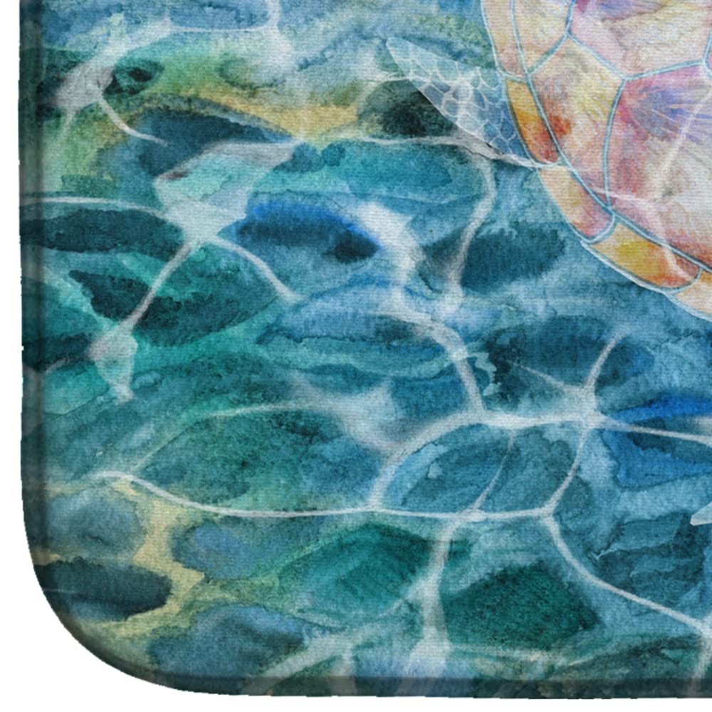 Sea Turtle Dish Drying Mat - Absorbent Kitchen Counter Mat (14x21