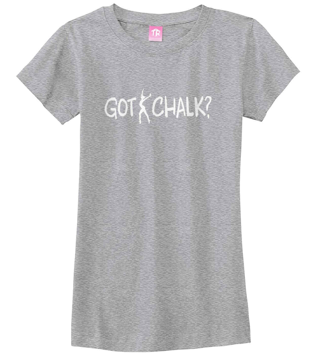 Threadrock Big Girls' Got Chalk Gymnastics Fitted T-Shirt for Women - Comfortable Athletic Tee for Gymnastics Practice, Cheerleading & Workouts