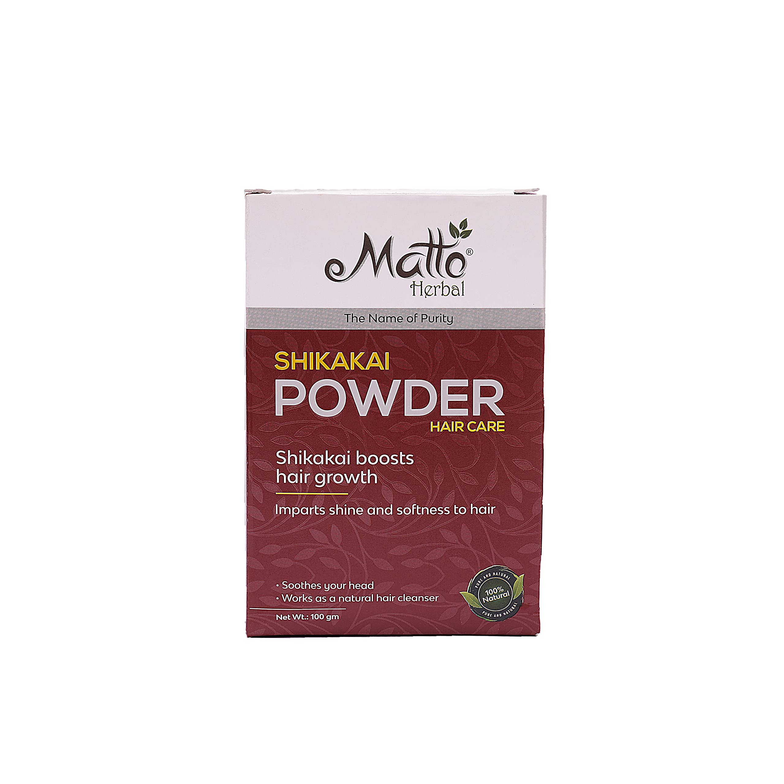 Matto Herbal Ayurvedic Shikakai Powder for Hair Growth & Scalp Care - 300g | 100% Pure Natural Acacia Concinna Powder | SLS & Paraben Free Hair Wash & Shampoo Alternative | For All Hair Types | Perfect for DIY Hair Treatments & Ayurvedic Hair Care Routine