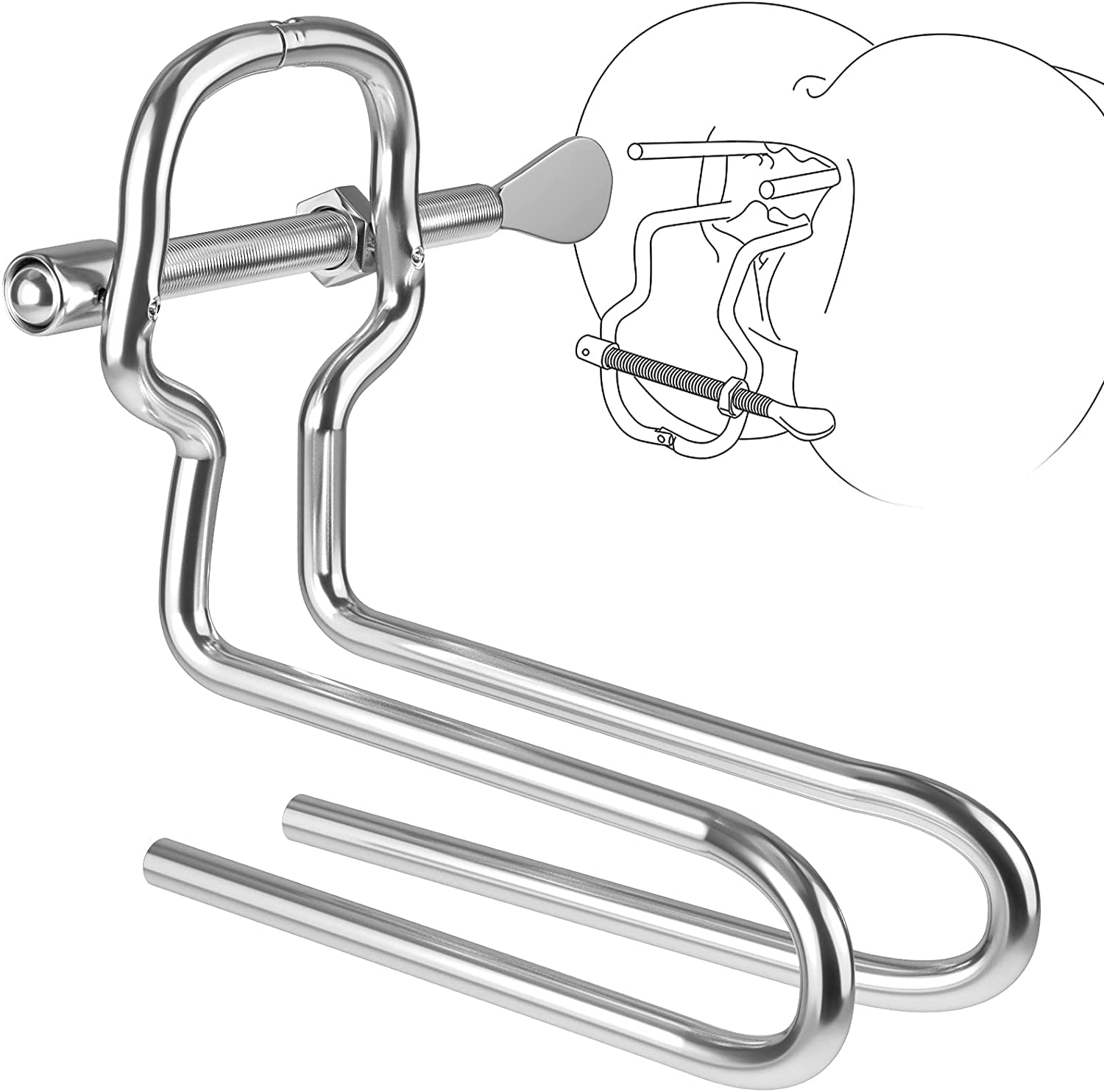 Premium Stainless Steel Anal Plug - Adjustable Metal Butt Plug for Couples, Personal Massager Wand | Perfect for Sensual Play, BDSM & Intimate Exploration