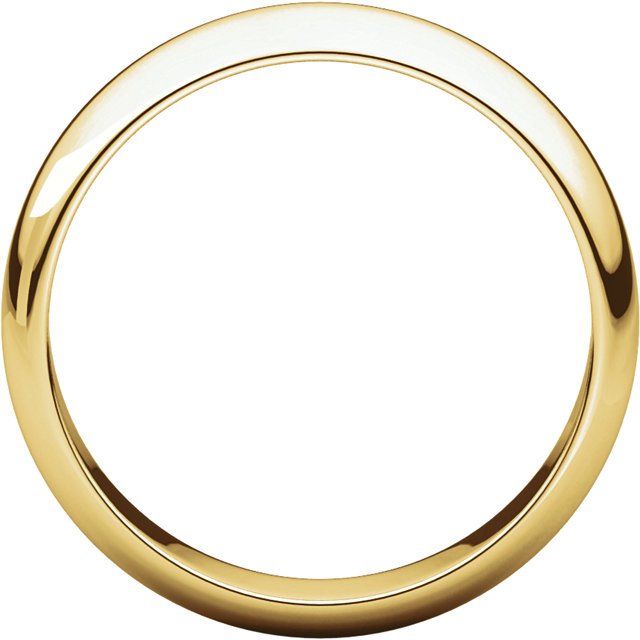 14K Gold 5mm Half Round Wedding Band for Women - Elegant & Durable Bridal Ring for Engagement, Anniversary & Everyday Wear