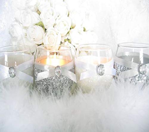 Elegant Wedding Champagne Flutes Set - 2 Crystal Champagne Glasses & 2 Silver Cake Knives (4-Piece) for Bridal Showers, Wedding Toasts & Anniversary Gifts - Perfect for Romantic Celebrations & Couples' Special Moments