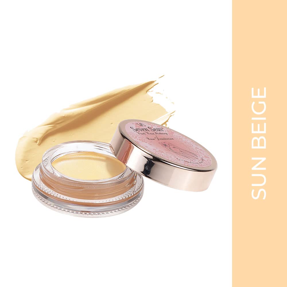 Seven Seas Mousse Foundation - Lightweight Full Coverage Concealer with SPF 30 | Long Lasting Matte Finish Makeup for All Skin Types | Sun Beige | Perfect for Daily Wear & Special Occasions