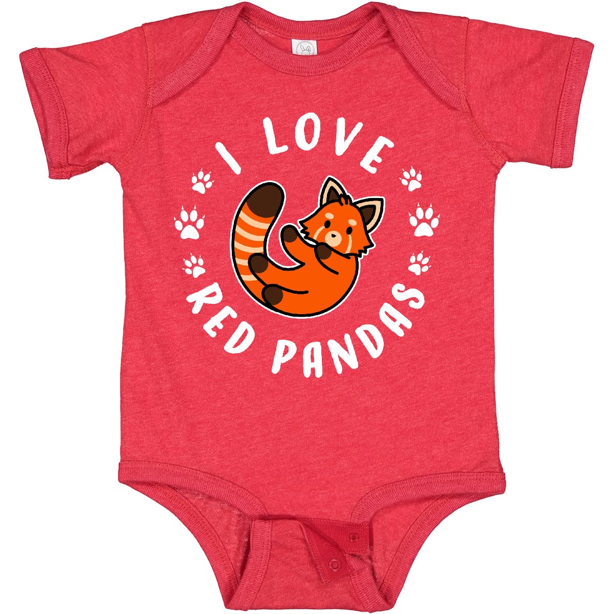 Inktastic I Love Red Pandas Baby Bodysuit - Cute Animal Print Onesie for Newborns & Infants - Perfect for Family Photos, Playdates & Everyday Wear