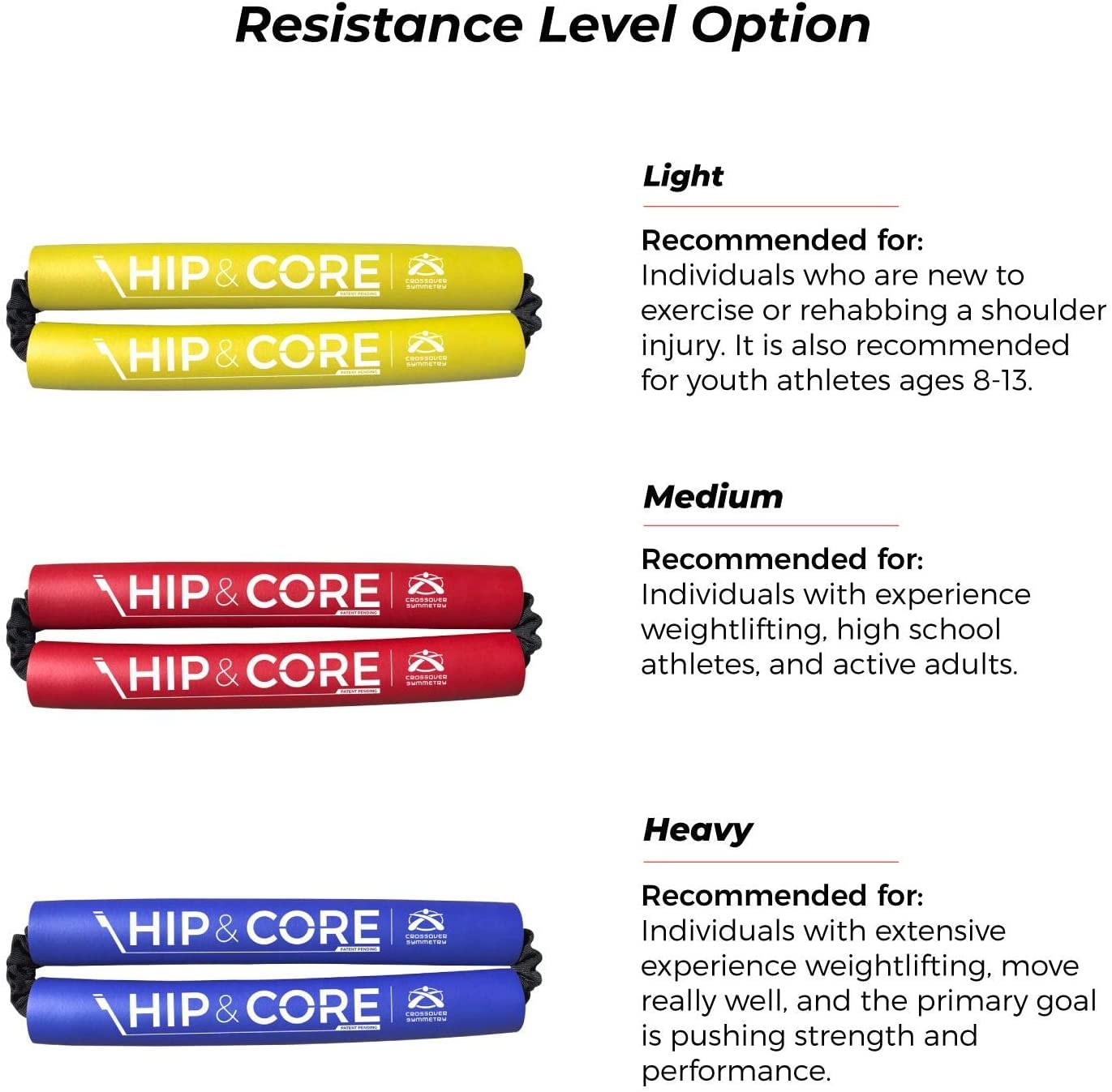 Crossover Symmetry Hip & Core System - Loop Resistance Bands for Home Workout, Stretch & Strengthen Legs, Glutes, Hips & Thighs | Includes Online Exercise Guide | Perfect for Physical Therapy, Yoga & Fitness Training