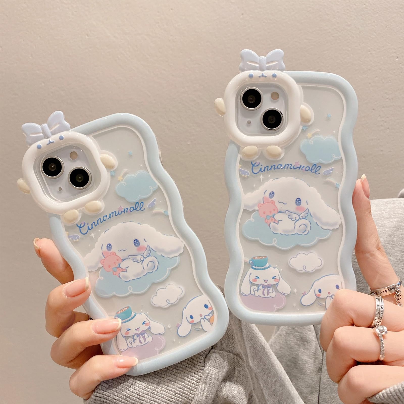 Cute Clear Silicone Phone Case for iPhone 13 - Kawaii Protective Cover for Women & Girls | Perfect for Everyday Use, School, Work & Travel