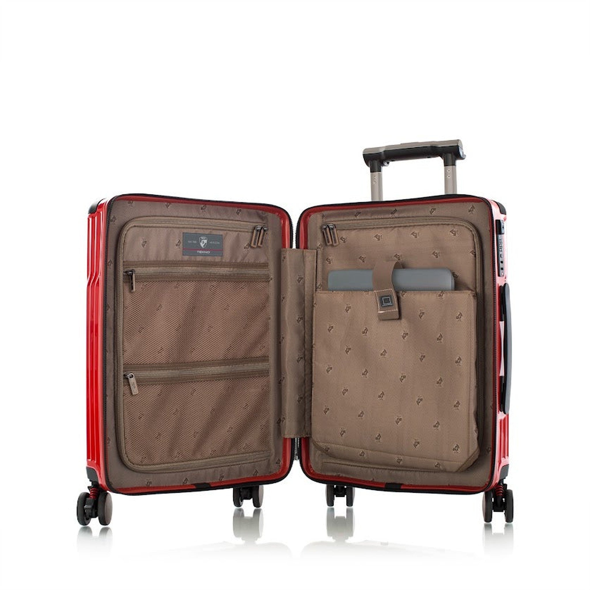 Heys Tekno 21 Spinner Luggage - Lightweight Expandable Carry-On Suitcase with 360° Spinner Wheels for Business Travel & Vacation | Perfect for Airplane, Train & Cruise Trips