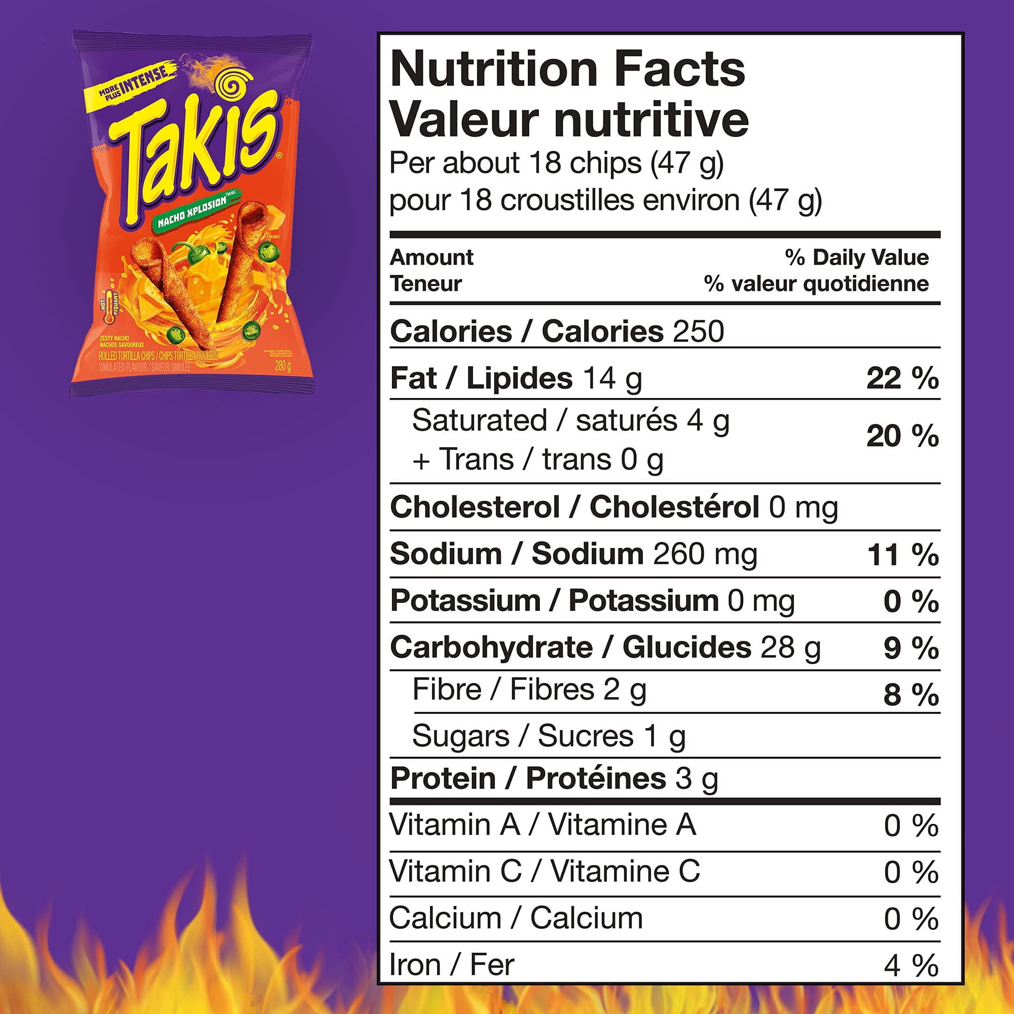 TAKIS Xplosion Tortilla Chips - Zesty Nacho Cheese Flavor, 10oz Crunchy Mexican Snack (280g) | Perfect for Parties, Movie Nights & On-the-Go Snacking