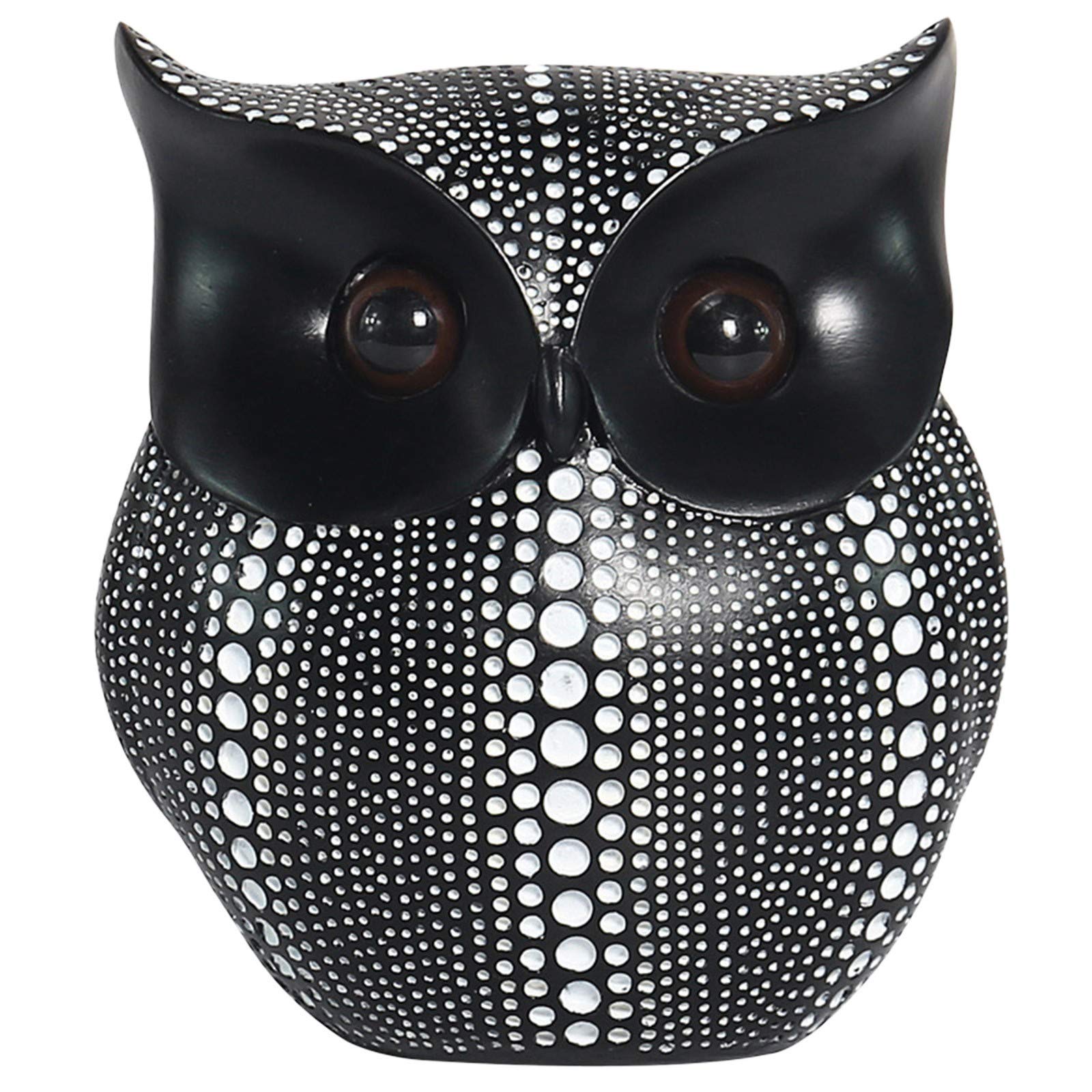 Small Owl Statue Decor - Handcrafted Black Owl Figurine for Home & Office, Perfect for Bedroom, Desktop, Bookshelf, and Living Room Accents | Unique Gift Idea for Animal Lovers