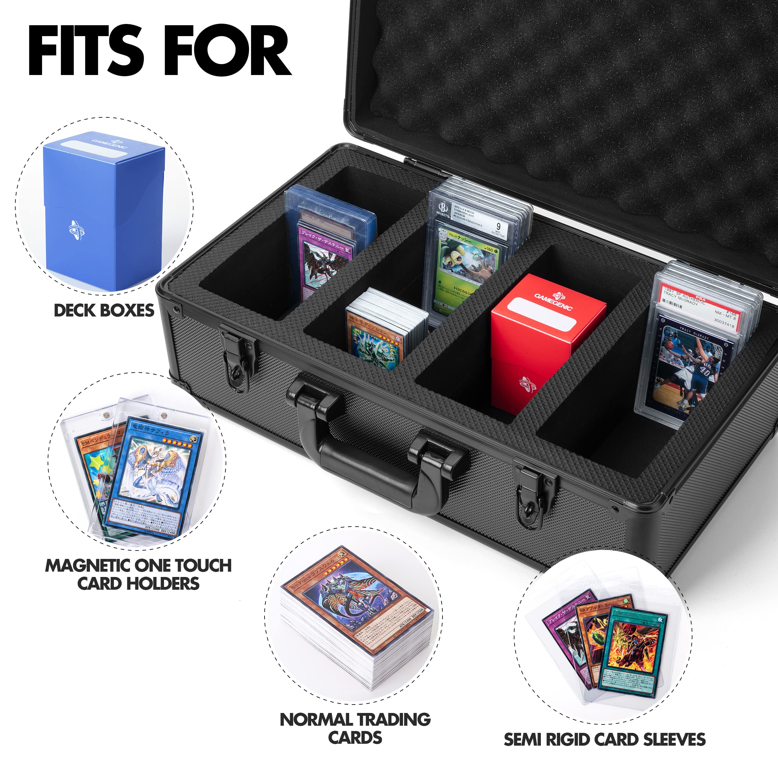 PSA Graded Card Storage Box - Waterproof Trading Card Case for Pokemon, Sports & Baseball Cards - Durable Slab Holder for Collectible Trading Cards - Perfect for Display, Protection & Organizing Your Card Collection