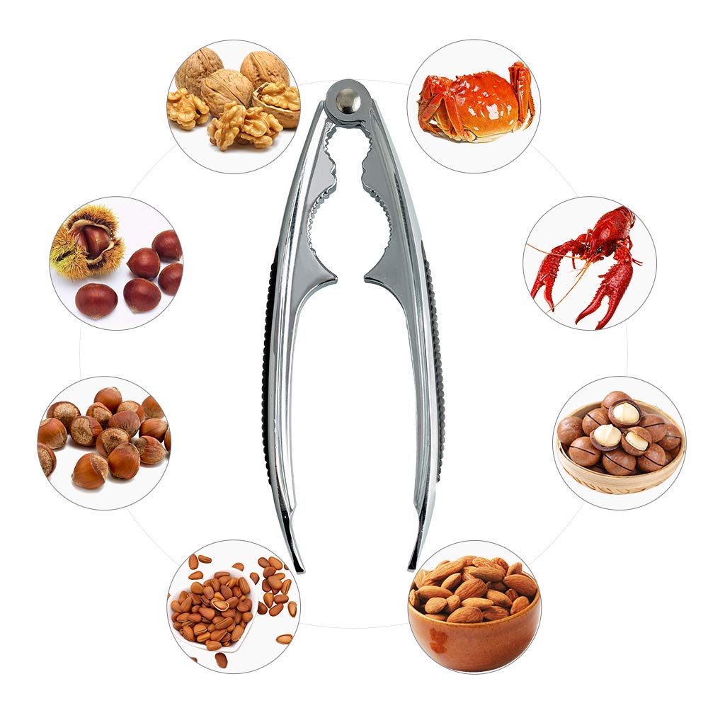 Premium Nut Cracker Set for Walnuts, Pecans, Hazelnuts, Almonds & Brazil Nuts - Heavy Duty Kitchen Tool with Ergonomic Handle - Perfect for Holiday Baking, Snack Prep & Gift Giving