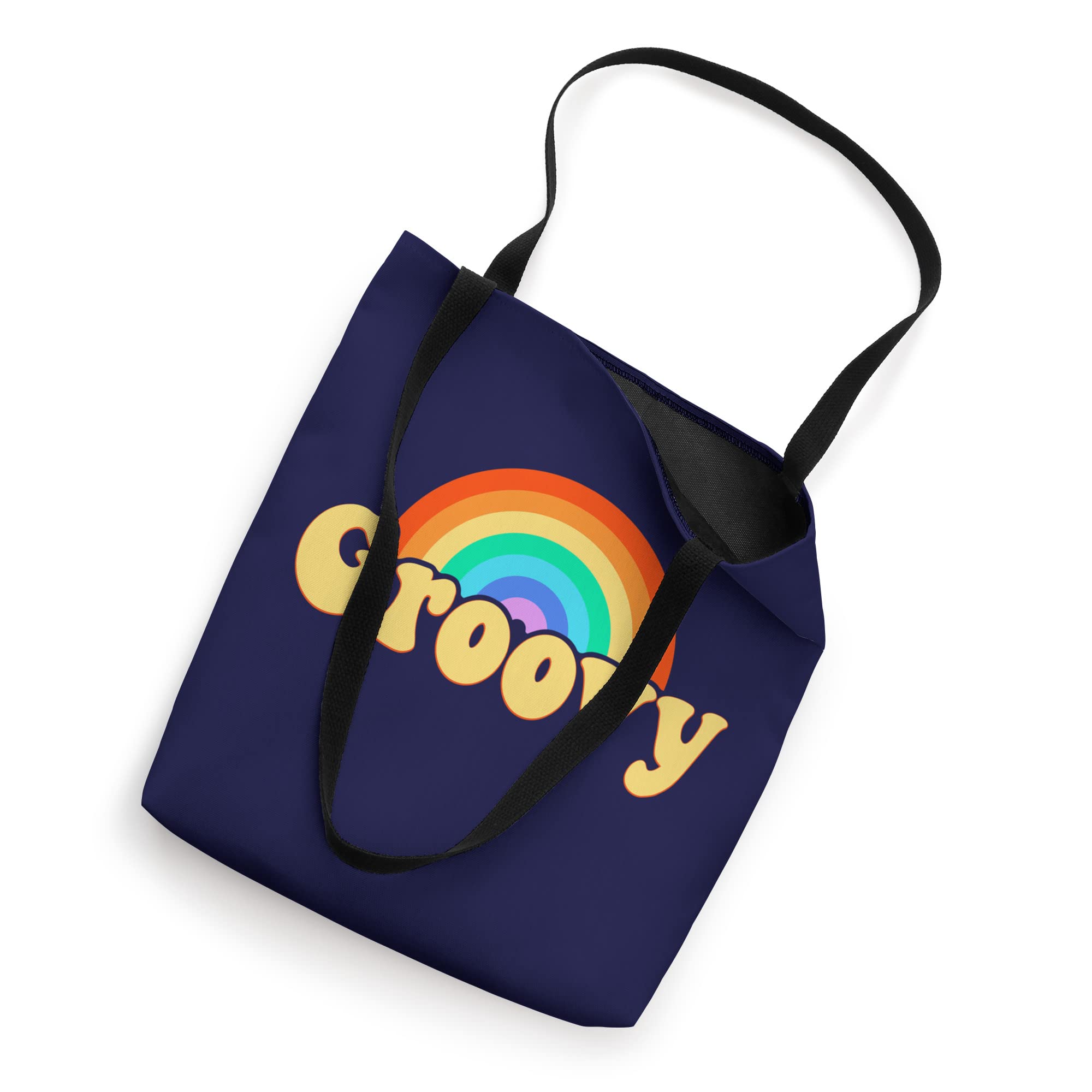 Groovy Hippie Tote Bag - Stylish & Eco-Friendly Cotton Shoulder Bag for Women - Perfect for Beach, Shopping & Festival Use