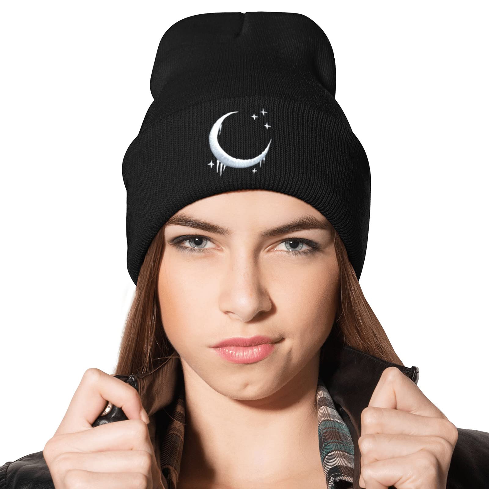 Gothic Embroidered Skull Beanie for Men & Women - Warm Winter Knit Hat with Unique Skull Design - Perfect for Cold Weather, Outdoor Activities & Street Fashion