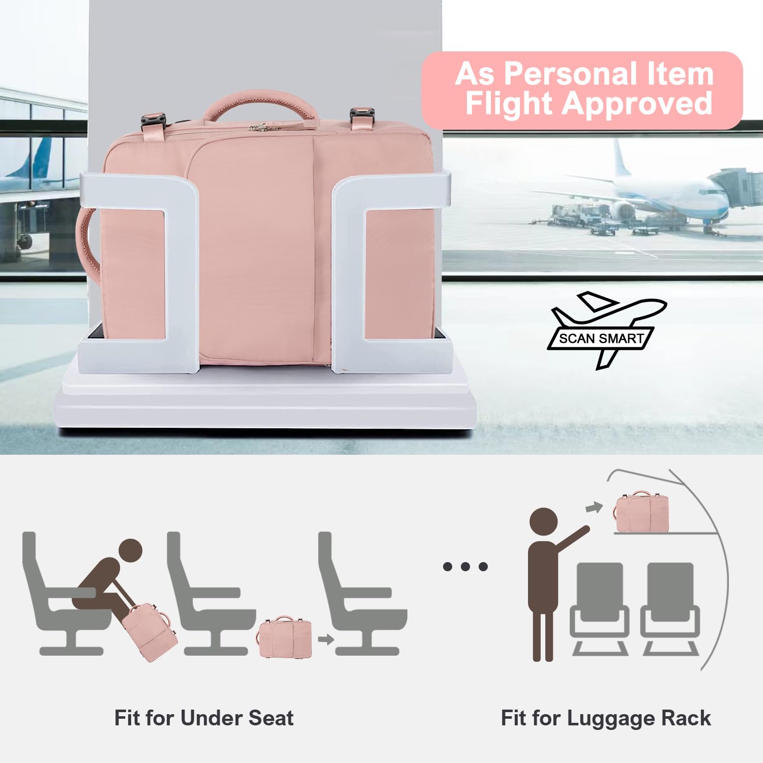 Women's Travel Backpack - Flight Approved Carry On Backpack with USB Charging Port | Lightweight Waterproof College Bookbag for Work, Commuting & Weekend Trips | Perfect for Business Travel, Campus Life & Daily Use