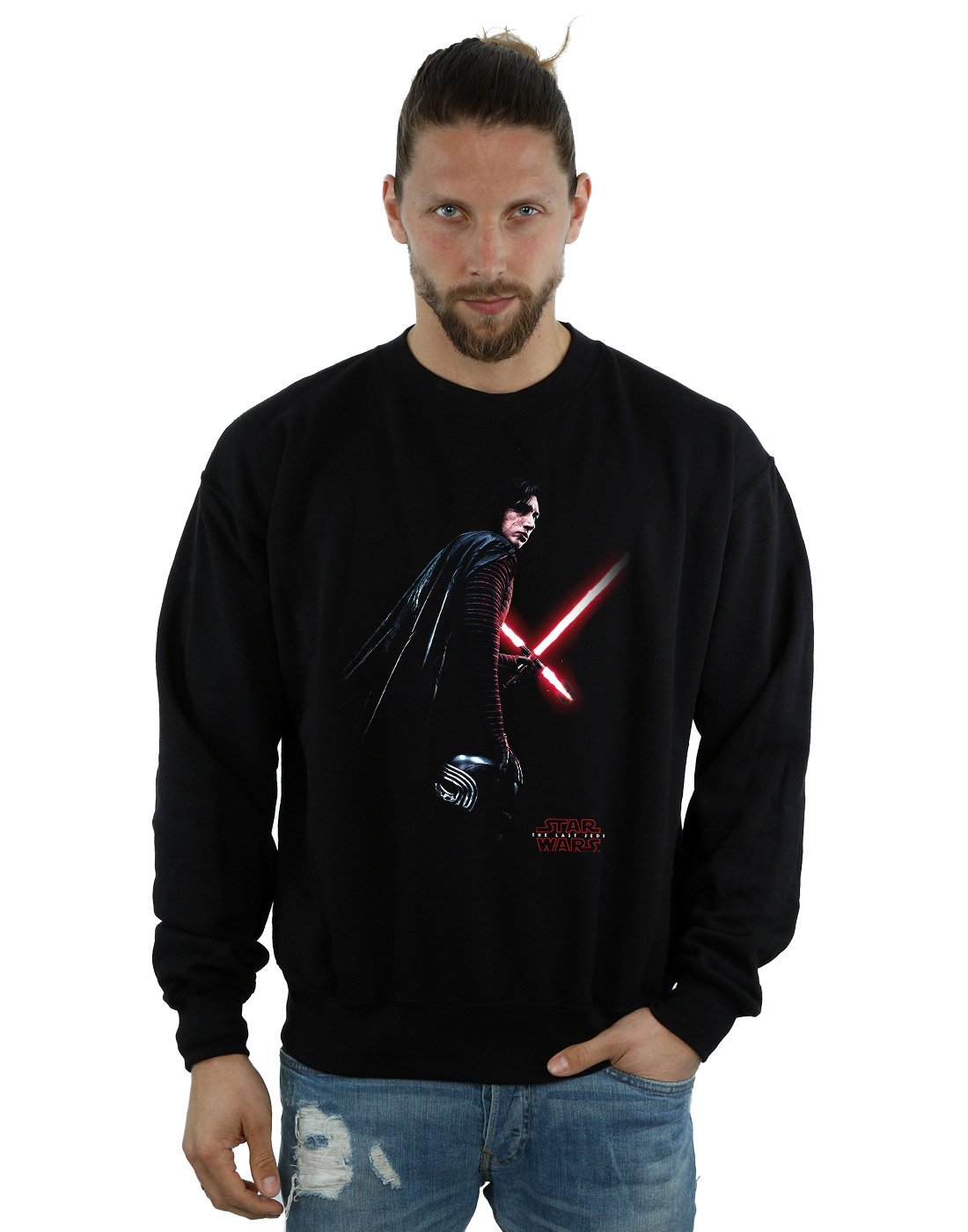 Star Wars The Last Jedi Kylo Ren Shadow Graphic Hoodie for Men - X-Large Black Sweatshirt | Cosplay, Movie Night & Fan Gift