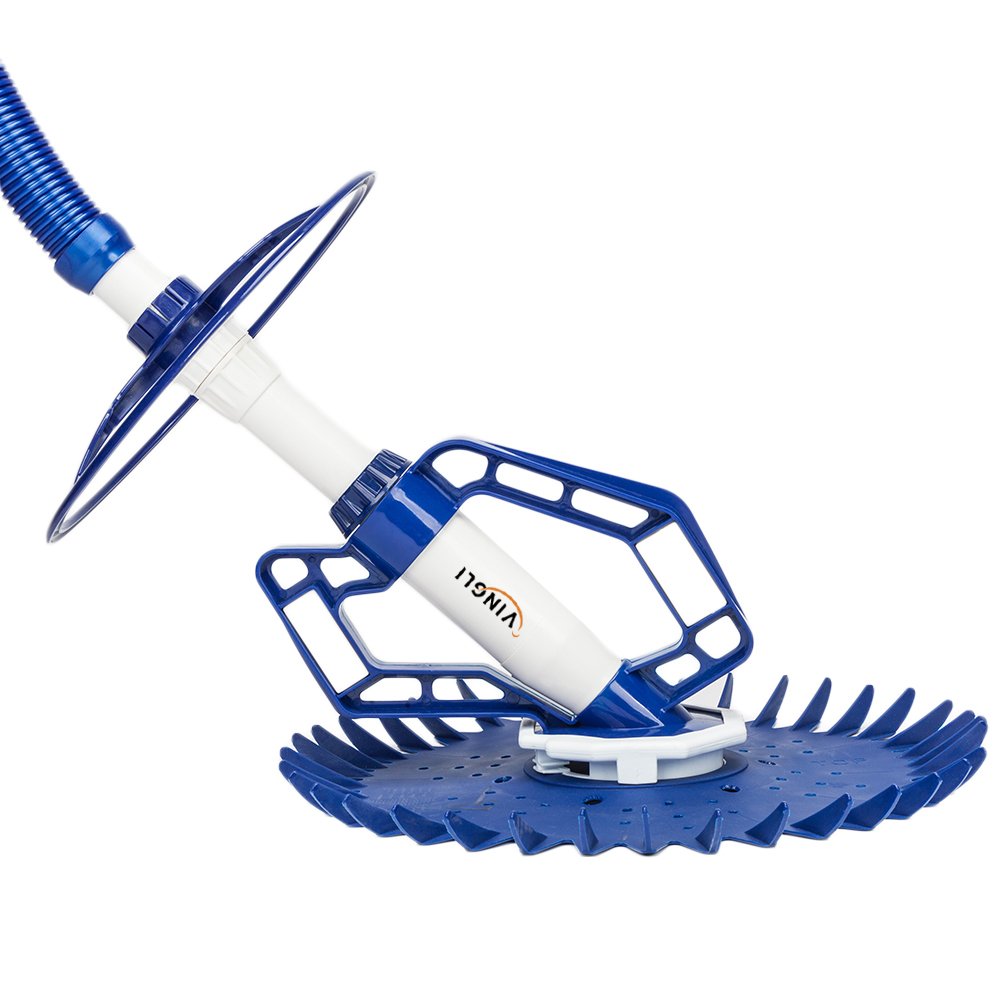 VINGLI Automatic Pool Vacuum Cleaner for Above Ground Pools - 33FT Hose, Indoor & Outdoor Use - Ideal for Quick Cleaning of Leaves, Dirt & Debris