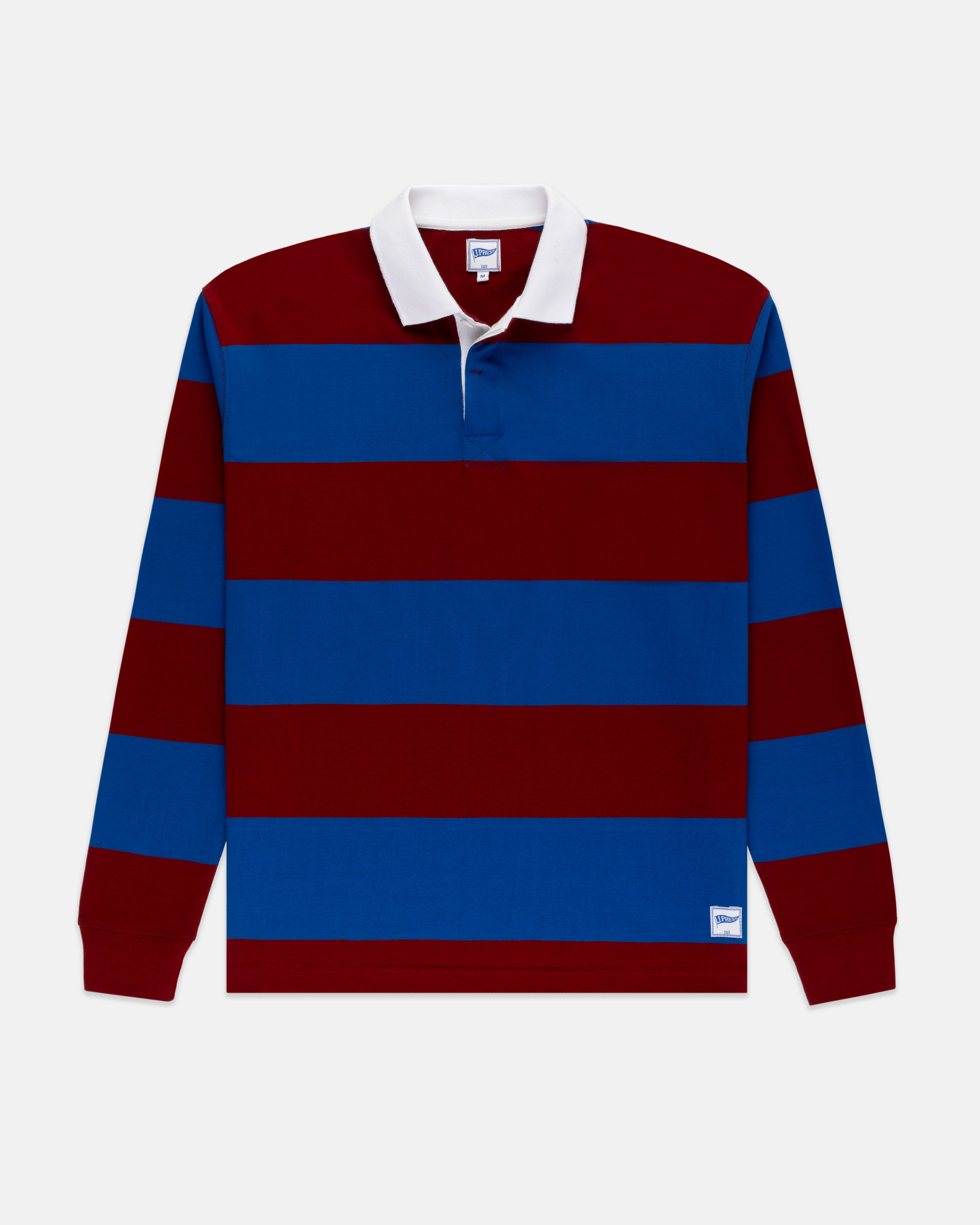 Trim Fit Block Stripe Rugby Shirt for Men - Classic Cotton Rugby Polo for Casual & Sporty Style - Perfect for Work, Gym, and Weekend Outfits