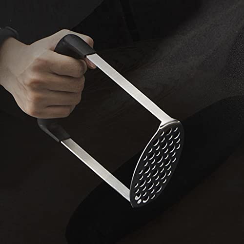Premium Stainless Steel Heavy Duty Potato Masher - Durable Kitchen Tool for Mashing Potatoes, Vegetables & Fruits - Perfect for Mashed Potatoes, Baby Food & Baking - by MEAARTEM